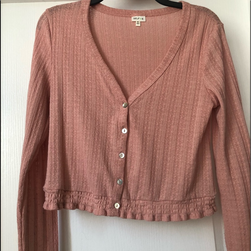 4 for $20 special Rose color long sleeve cardigan